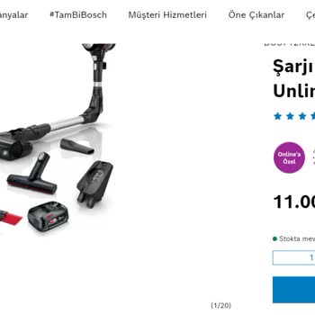 Bosch Pişmanlıktır Şarjlı Süpürge Unlimited