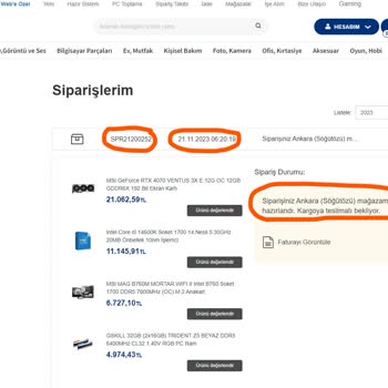 Vatan Bilgisayar 1 Haftadır Ürünleri Kargoya Vermiyor!
