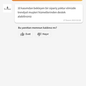 İnan Ayakkabı Trendyol 1 Aydır Siparişimi Göndermedi