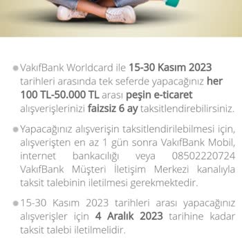 VakıfBank Kredi Kartı Harcama Taksitlendirme!