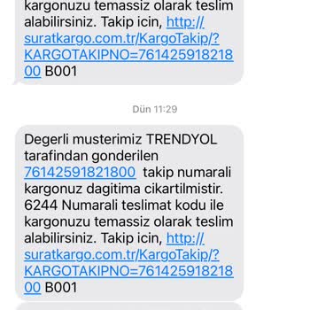 Sürat Kargo Ürünümü Teslim Etmeyip Geri İade Etmiş