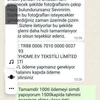 Koltuk.sandalye.kiliflarim (Instagram) Koltuk Örtüsü Sipariş Sonrası İlgilenen Yok