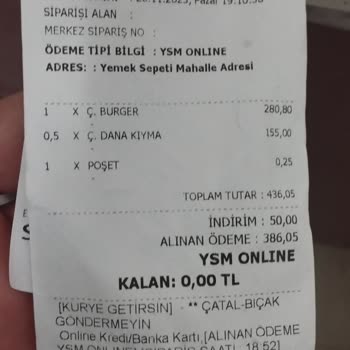 Köfteci Yusuf Eksik Sipariş Ve Çözümsüzlük.