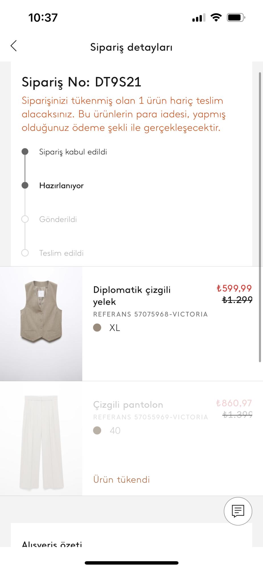 Mango Black Friday Satın Aldığım Ürünü İptal Etti Şikayetvar