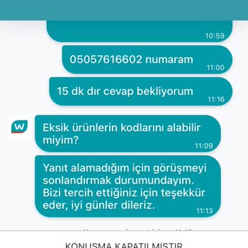 Watsons Eksik Ürün Ve İlgisiz Müşteri Hizmetleri