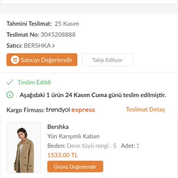 Bershka Online Alışverişte Beden Değişimi Yapmıyor