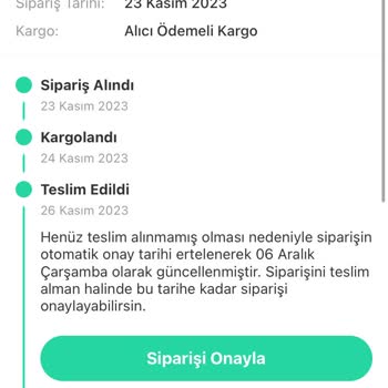 Aras Kargo Siparişimi Başkasına Teslim Etmiş!