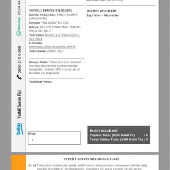 Beko Marka Fırınımız Isıtmıyor