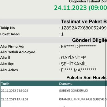 UPS Türkiye Paketimi Teslim Et!