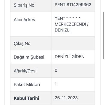 Penti Sipariş Süresi Çok Uzun