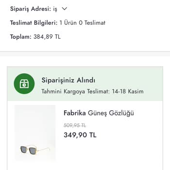 Boyner.com Gönderilmeyen Ürün.