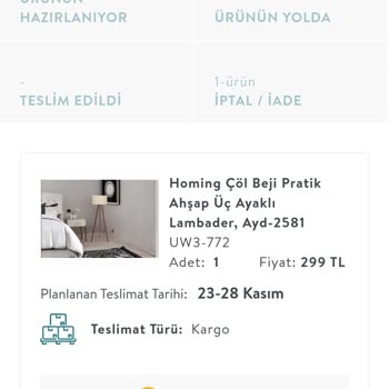 Vivense Ürün Teslimi Yapılmıyor
