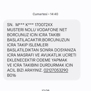 Vodafone Net Aboneliği Haksız Para Talebi