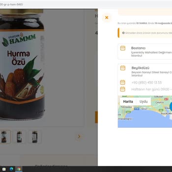 E-Bebek Hurma Özü Stok Sorgulama Hatası
