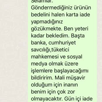 Brn Motor Teslim Edilmeyen Malın Para İadesi.
