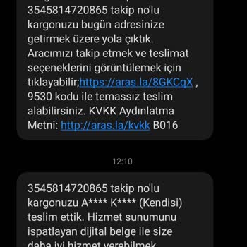 Aras Kargo Kargomu Teslim Edilmiş Gösteriyor