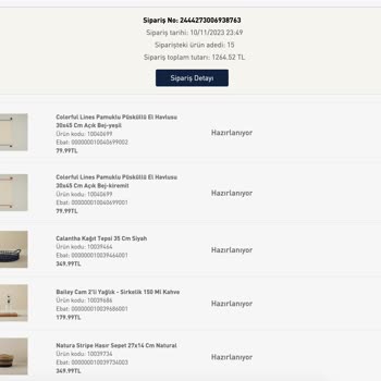 English Home 17 Gündür Ulaşmayan Siparişler