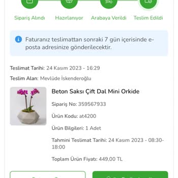Çiçek Sepeti Siparişimi Teslim Etmedi