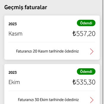 Vodafone Hattı Tarife Değişikliği