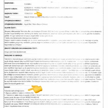 Tüketici Hakem Heyetleri Televizyonumun İade Edilememesi