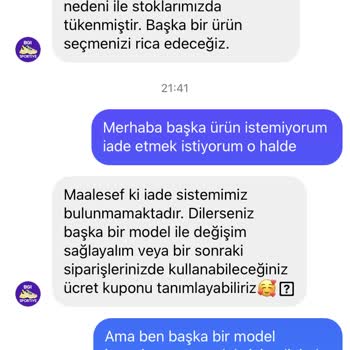 Bg Sportive Stoğu Olmayan Ürünün İade Parasını Vermiyor
