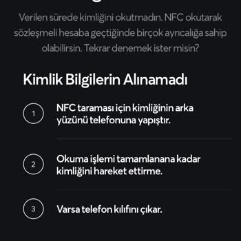 Papara Kimlik Chipimi (NFC) Okumuyor
