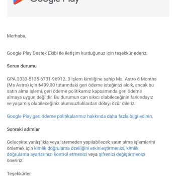 Google Play Bütçe Kısıtlamasına Rağmen Abonelik Yenilemesi
