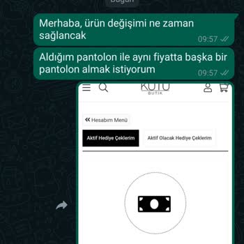 Kutu Butik Ürün Değişimi Yapılmamakta