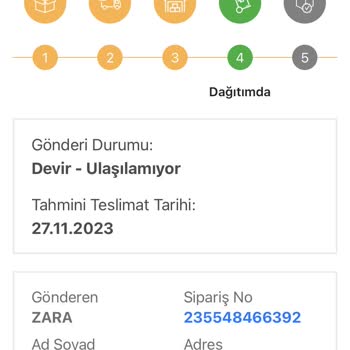 Bir Günde Kargo Kargomun Gelmemesi Ve Ulaşılamıyor Diye Bilgi Girilmesi