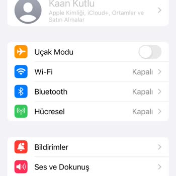 Ayarlardan Apple Kimliği Yazan Kısıma Giriş Yapamıyorum