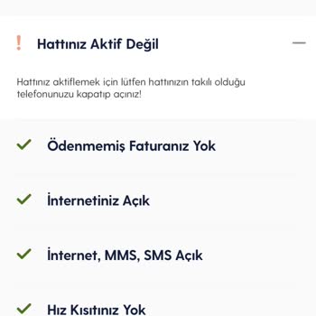 Turkcell Hattım Aktif Değil