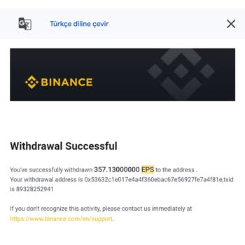 Binance Hesabına Yatırmış Olduğum Para İadesi 2021 Yılında