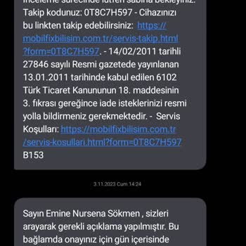 Mobilfix Paramı Alıp Telefonu Tamir Etmeden Gönderdi.