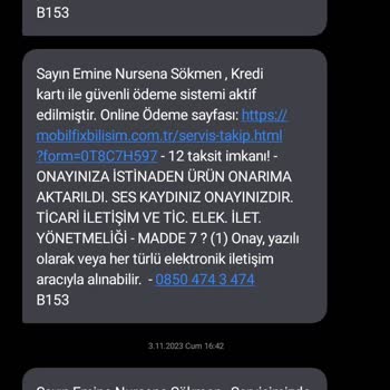 Mobilfix Paramı Alıp Telefonu Tamir Etmeden Gönderdi.