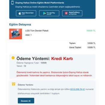 Doping Hafıza İsimli Uygulama Para İadesi Yapmıyor