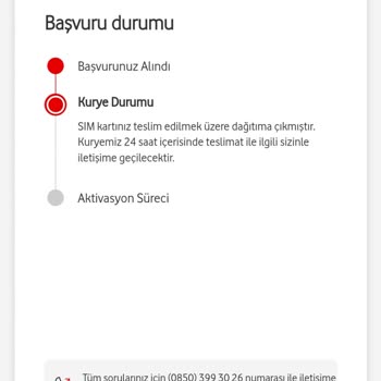 Vodafone Numara Taşıma, Sim Kart Gönderimi