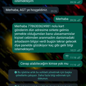 VakıfBank AGT Kurye Teslimat Yapmıyor Ulaşılamıyor