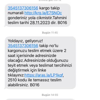 Aras Kargo Kırık Hasarlı Ürün
