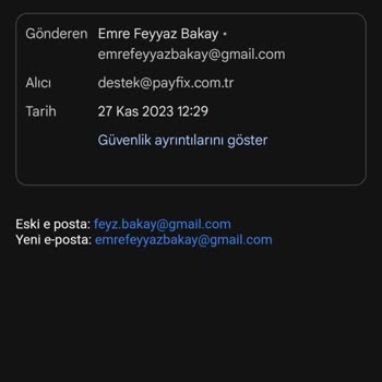 PayFix E-posta Değişikliği Ve Şifre Sıfırlama