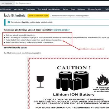 Amazon İade Kargo Ücreti İstenmesi