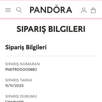 Pandora Mücevher Pandora Teslim Edilmeyen Ürünler