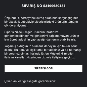 Zara Black Friday Sipariş İptali