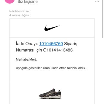 Nike.com Aldığım Ayakkabıyı Göndermiyor Paramıda İade Etmiyor