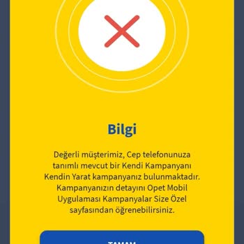 Opet Mavi Program Kendi Kampanyanı Yarat Problemi