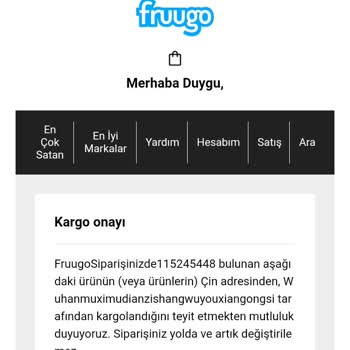 Fruugo Kargomu Göndermedi İletişim Kuramıyor Umarım