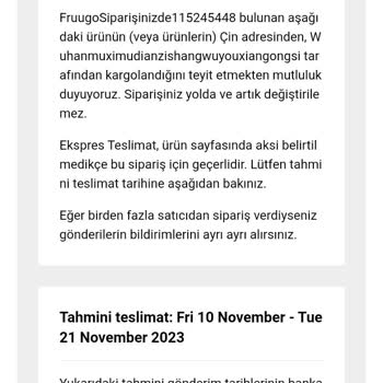 Fruugo Kargomu Göndermedi İletişim Kuramıyor Umarım