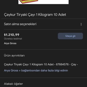 Arya Gross Alışveriş Yapılacak Güvenilir Bir Site Değildir.