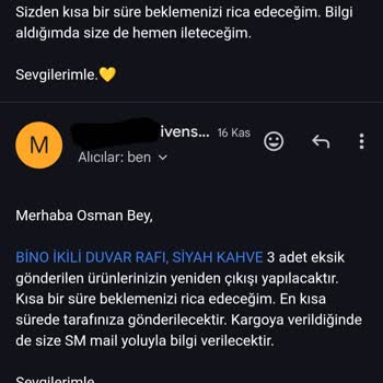 Vivense Sipariş Gecikmesi Ve İptali