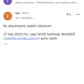 Wunder İptal Edeceğim Muhatap Yok