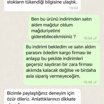 Zara Pişmanlıktır. Mağduriyet Gidermedi!